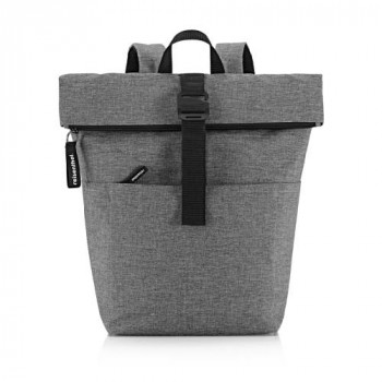 Rolltop backpack twist silver
