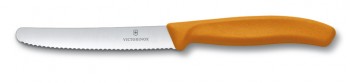 Tomatenmesser Wellenschliff 11cm orange